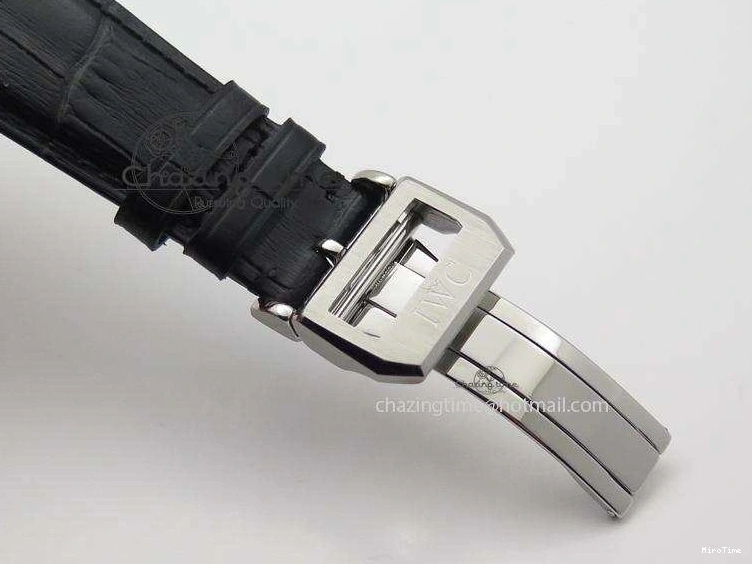 MIROTIME 0807 Portuguese Tourbillon Power Reserve Moonphase SS Black Dial On Black Leather Strap TechFriendly 7321